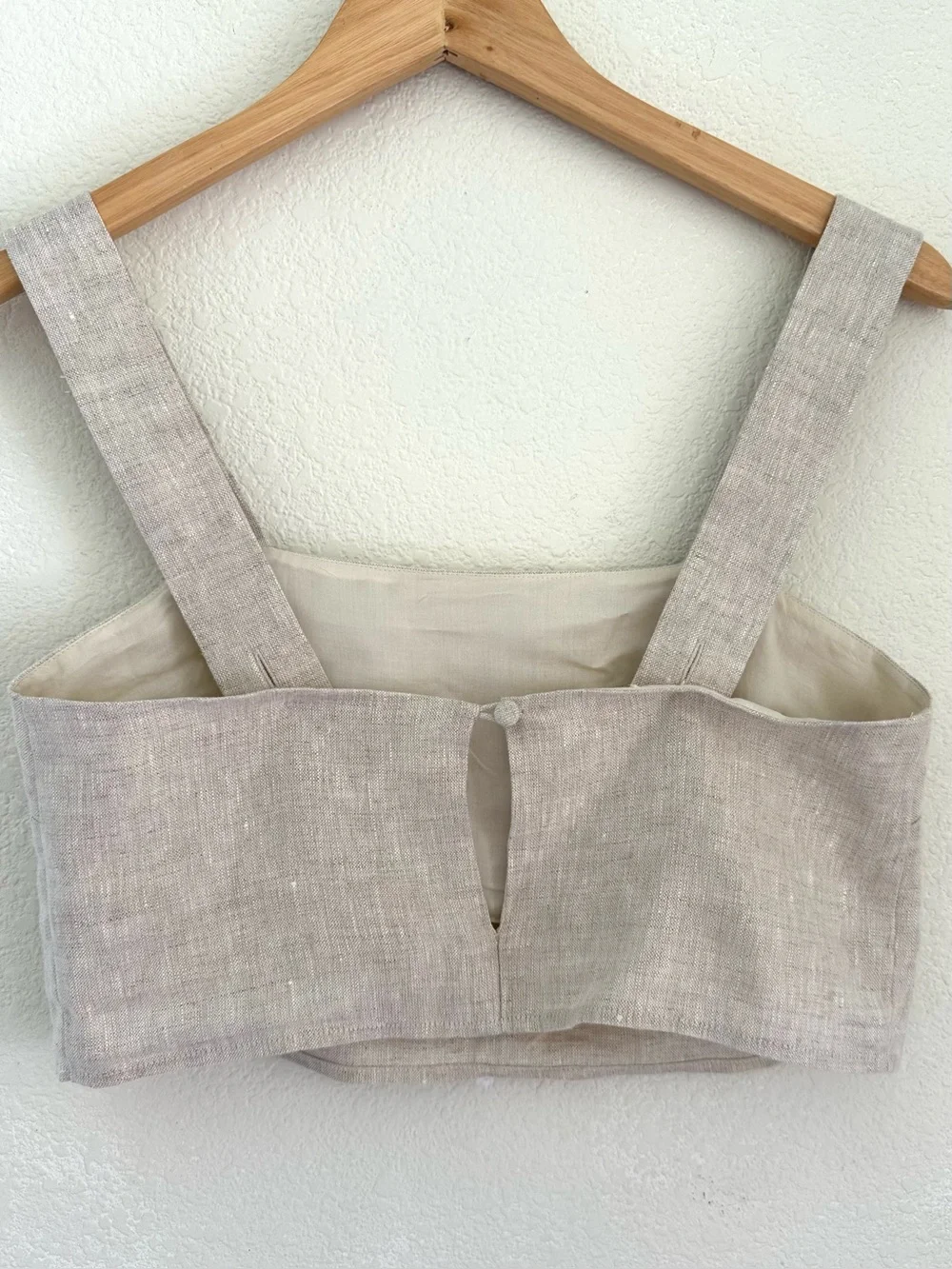Reformation Oliva Linen Two Piece Set NWOT Oatmeal Size 0